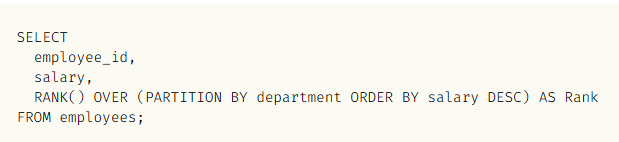SQL Window Functions