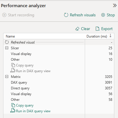 Testing Dual Mode Impact using the performance analyzer