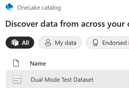 Selecting the semantic dataset