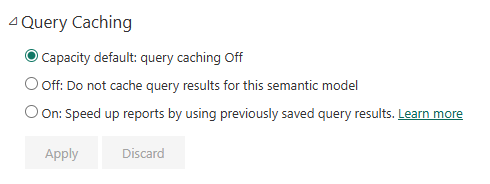 Checking report query setting in power bi