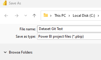 Save as pbip file